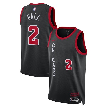 Män Chicago Bulls Tröja Lonzo Ball Nike 2023-24 City Edition Svart Swingman
